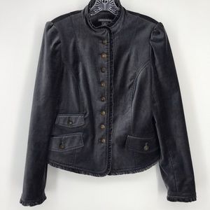 CHELSEA & THEODORE Velvet Blazer Jacket Gray Sz.10